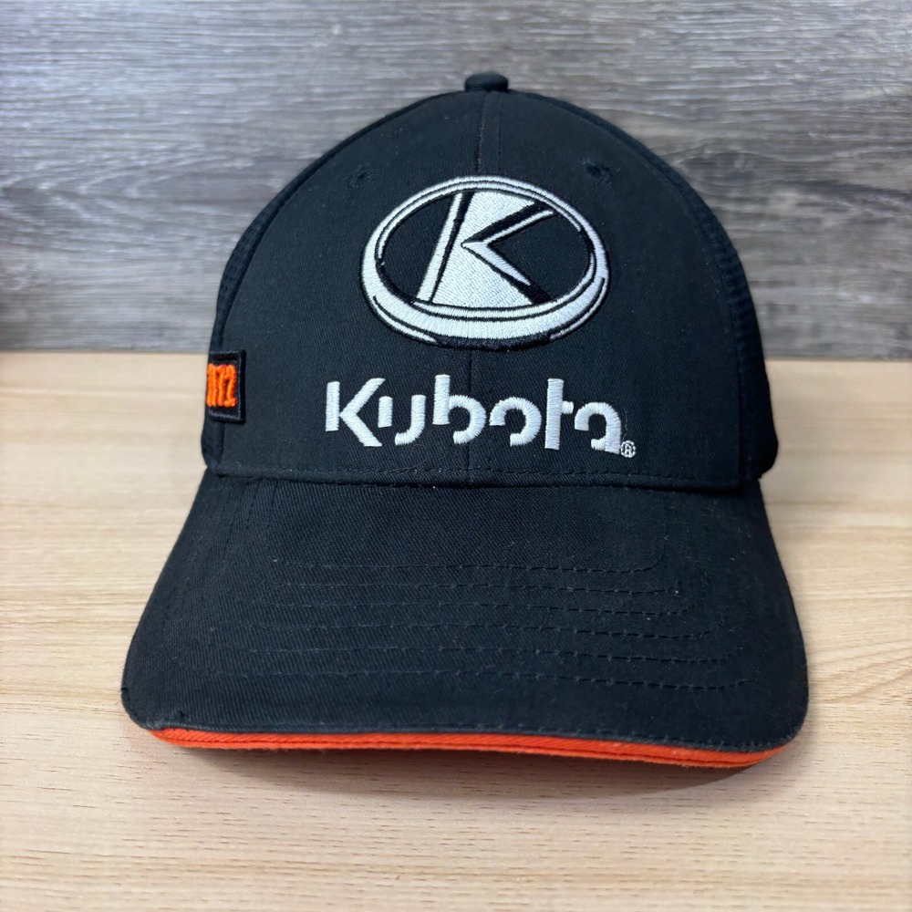Kubota Hat Cap Strap Back Black Orange K Products Outdoors Adjustable